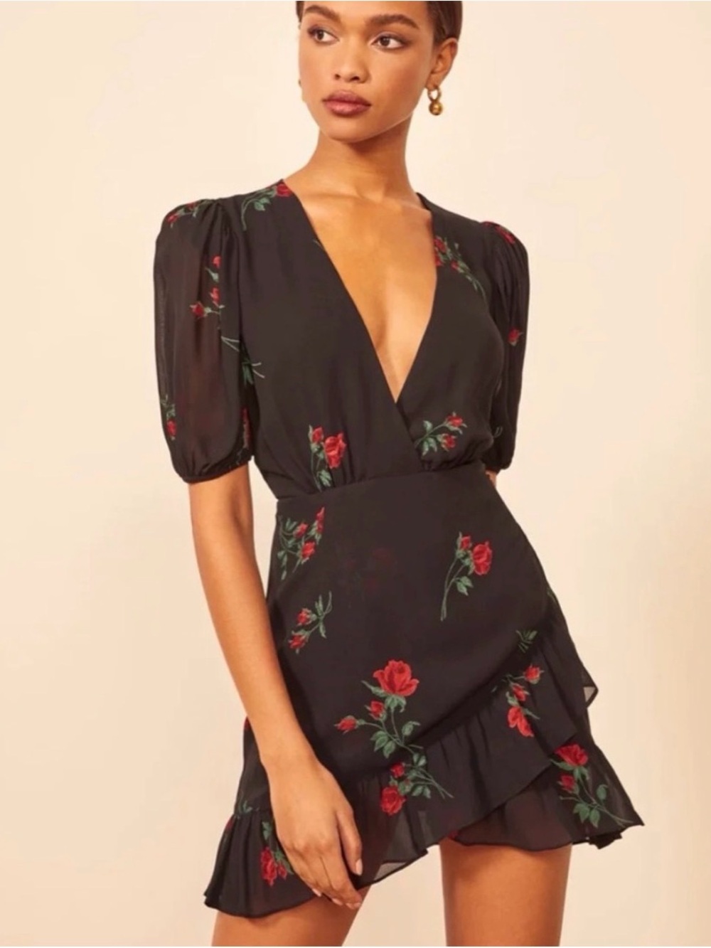 Reformation Alcott Mini Dress in Rochelle Print